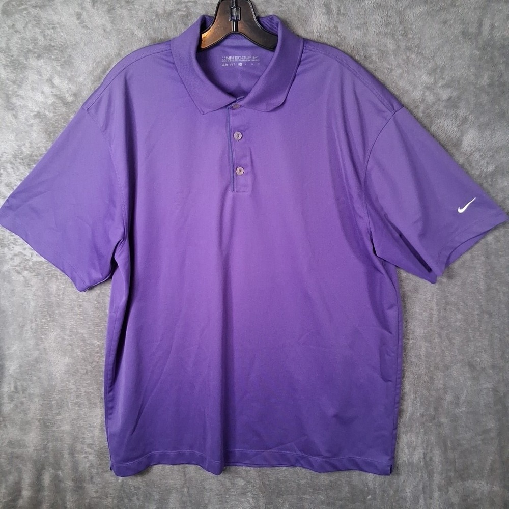 Nike Golf Polo Shirt Mens Size XL Purple Dry Fit Stretchable Breathable